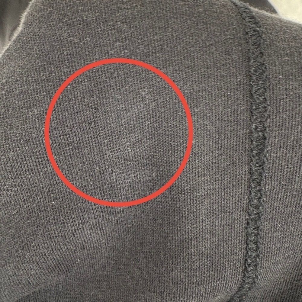 Lululemon Black Short Sleeve T-Shirt Size 6 Top Logo Pima Cotton Spandex DEFECTS - Picture 7 of 11